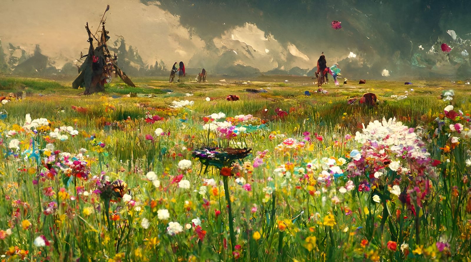 Field of Flowers - AI Generated Artwork - NightCafe Creator