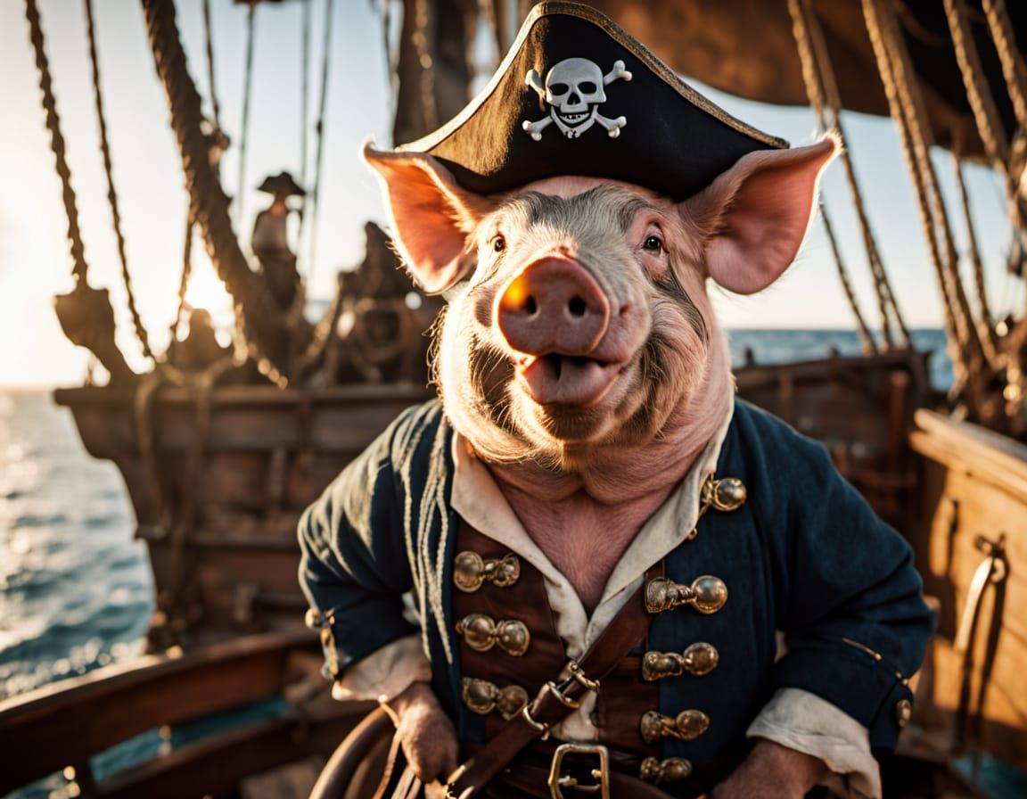 Captain Pork is on Deck, but Mutiny lies ahead.  by @Magma Puff