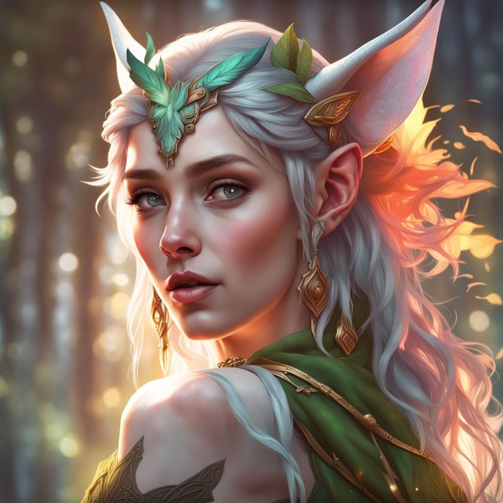 A magical elf girl of the animals - AI Generated Artwork - NightCafe ...