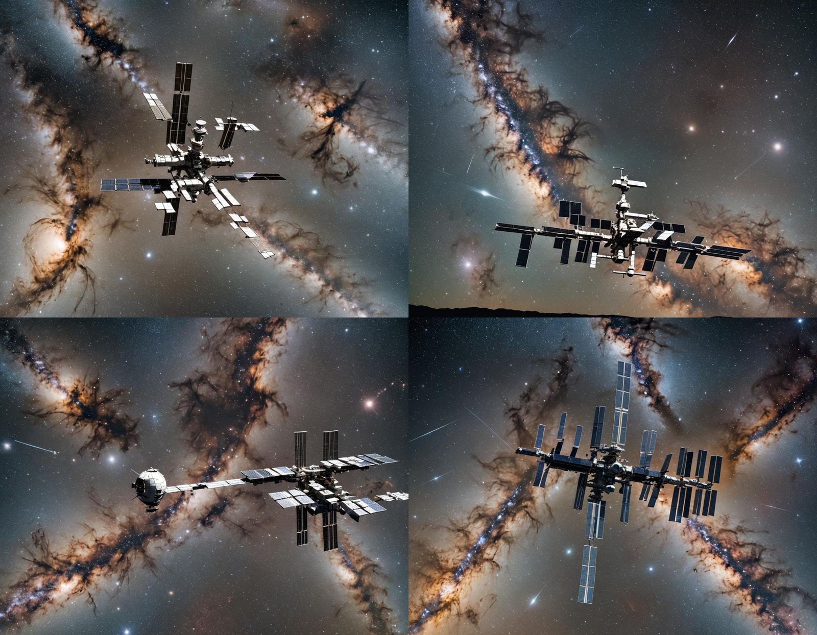 Space station on the edge of a galaxy blockaded on both side...