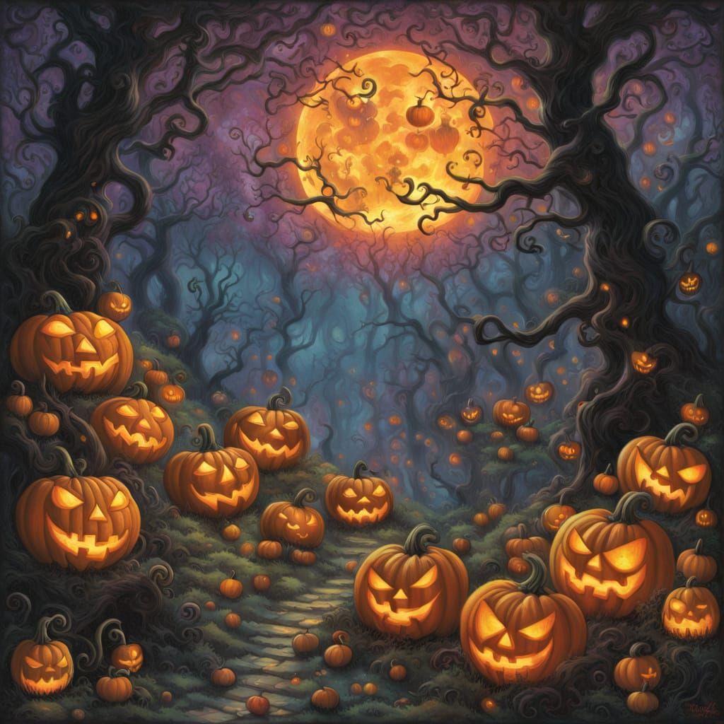The Jack-o-lantern Forest