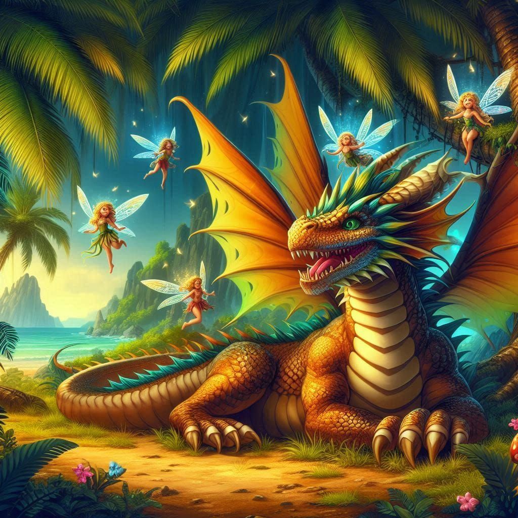 Tropical Dragon and her Fairies