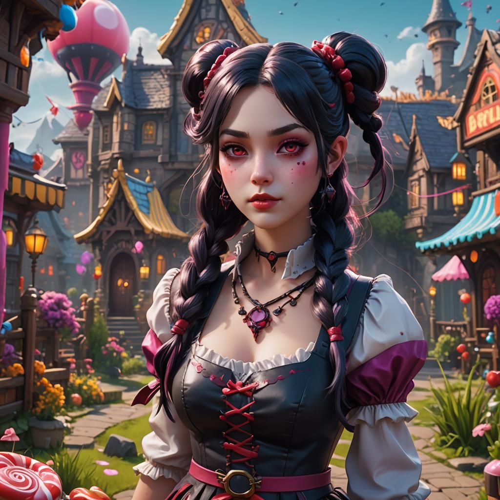 Sensual Manga Vampire Princess in Candyland