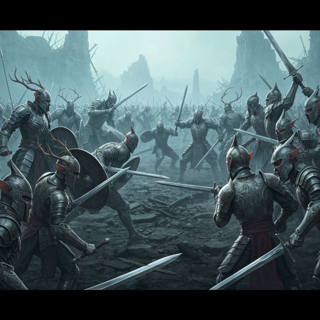 Epic Elf Empires Clash in Hyperrealistic Medieval War