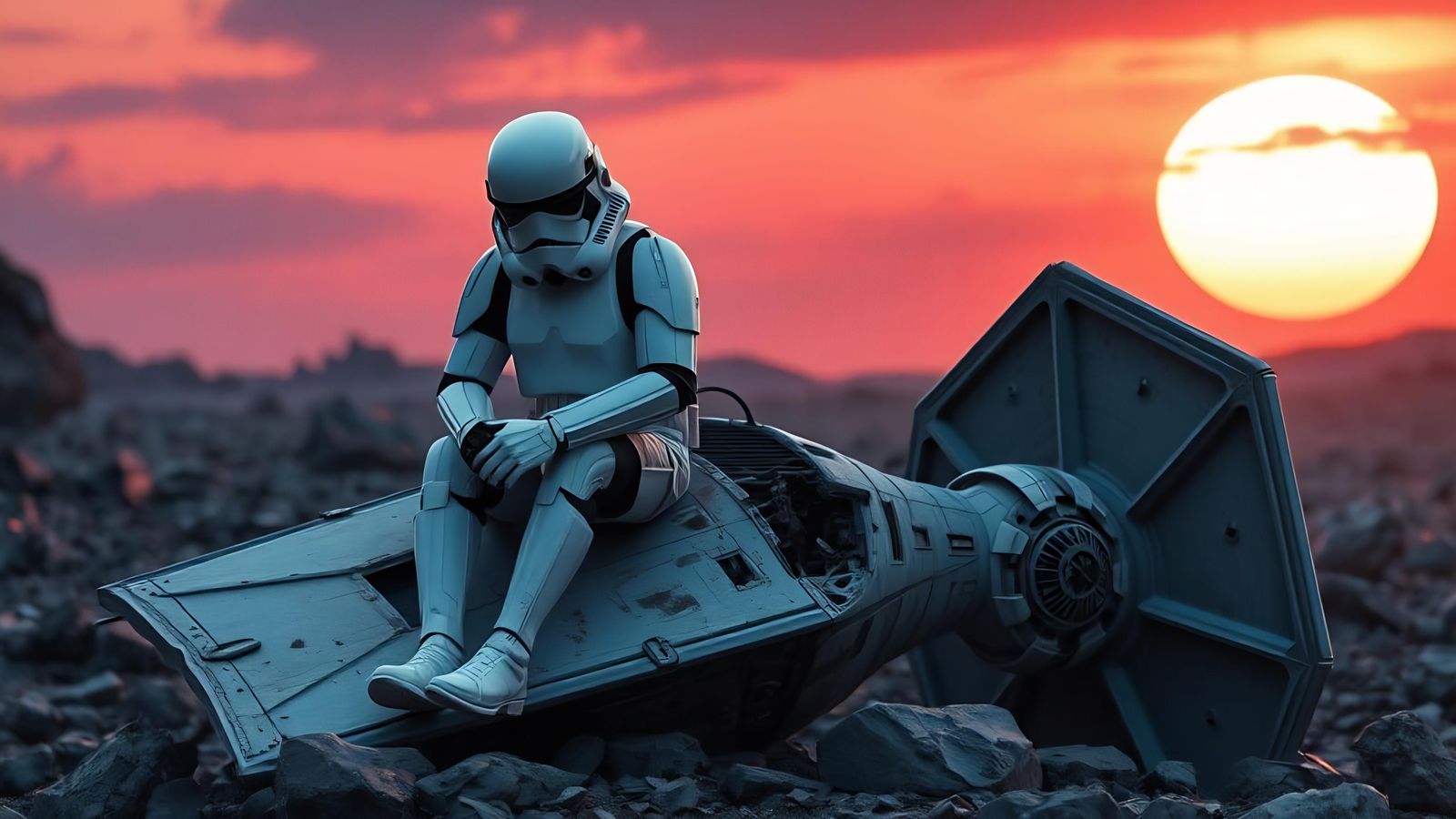 Storm Trooper with his thoughts