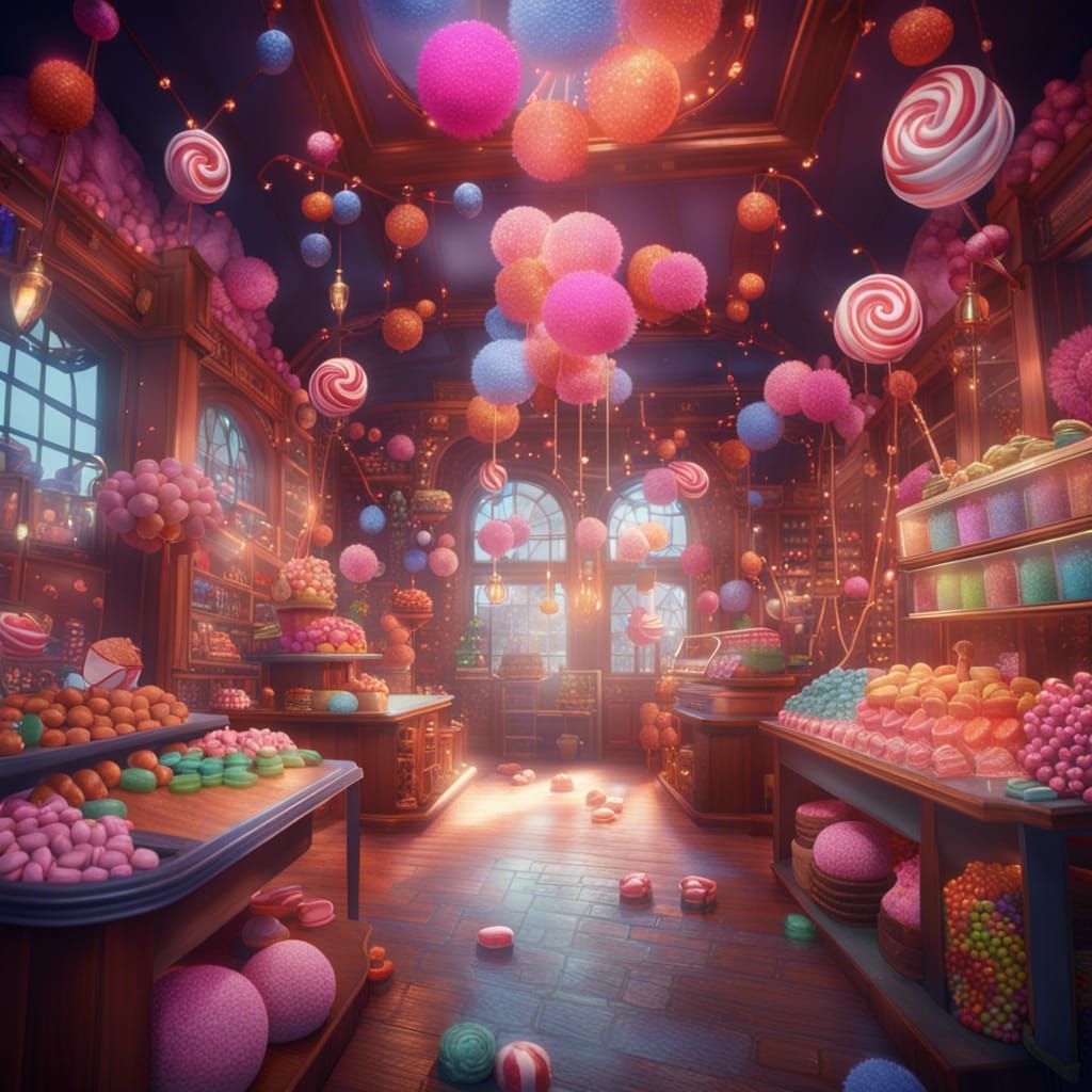 Candy shop - AI Generated Artwork - NightCafe Creator