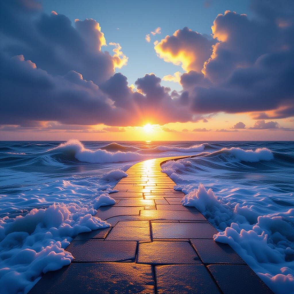 Hopeful Path Emerges From Stormy Sea