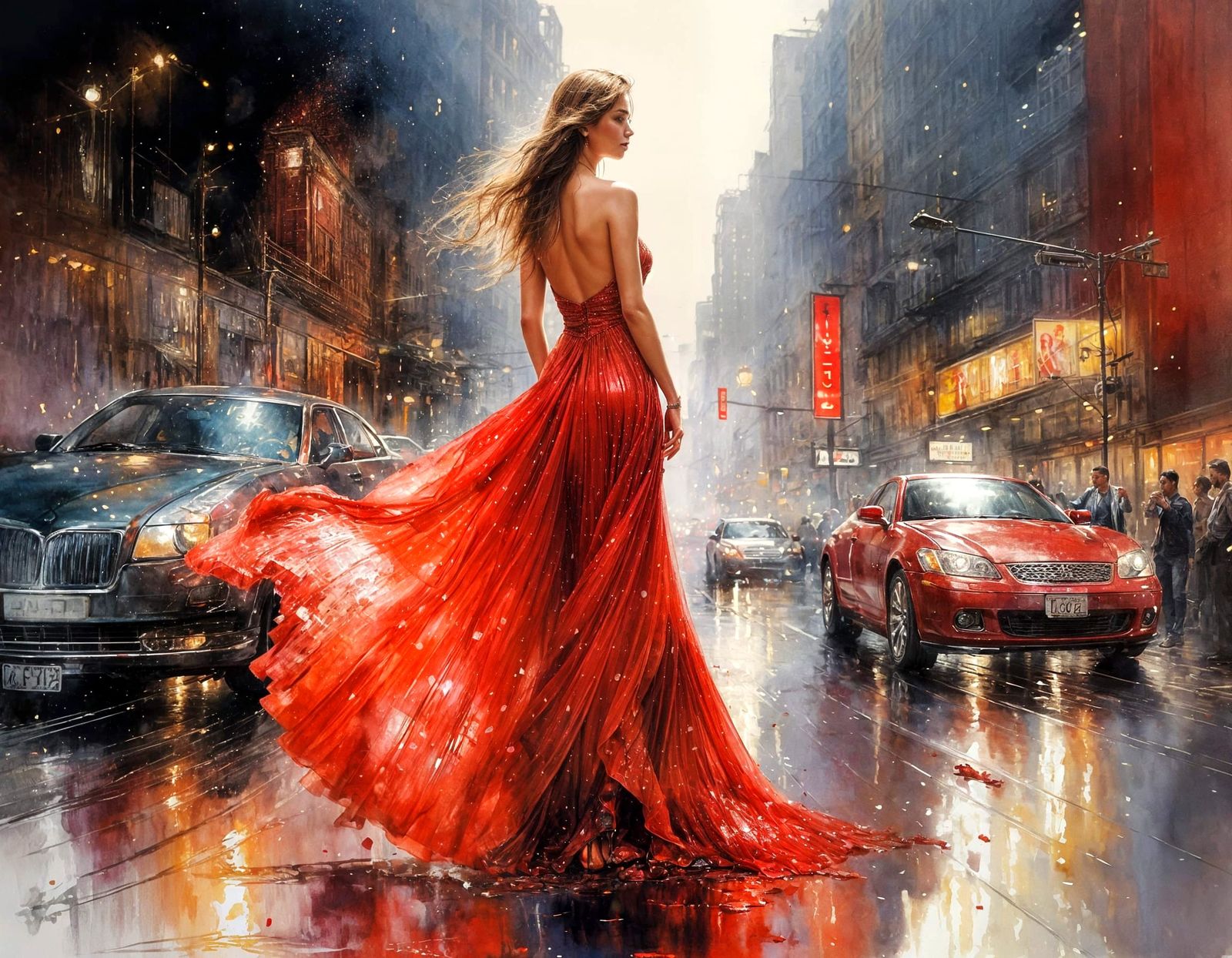 Lady in red  by @Andy