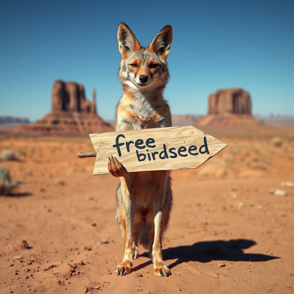 Enterprising Coyote  by @Scotting