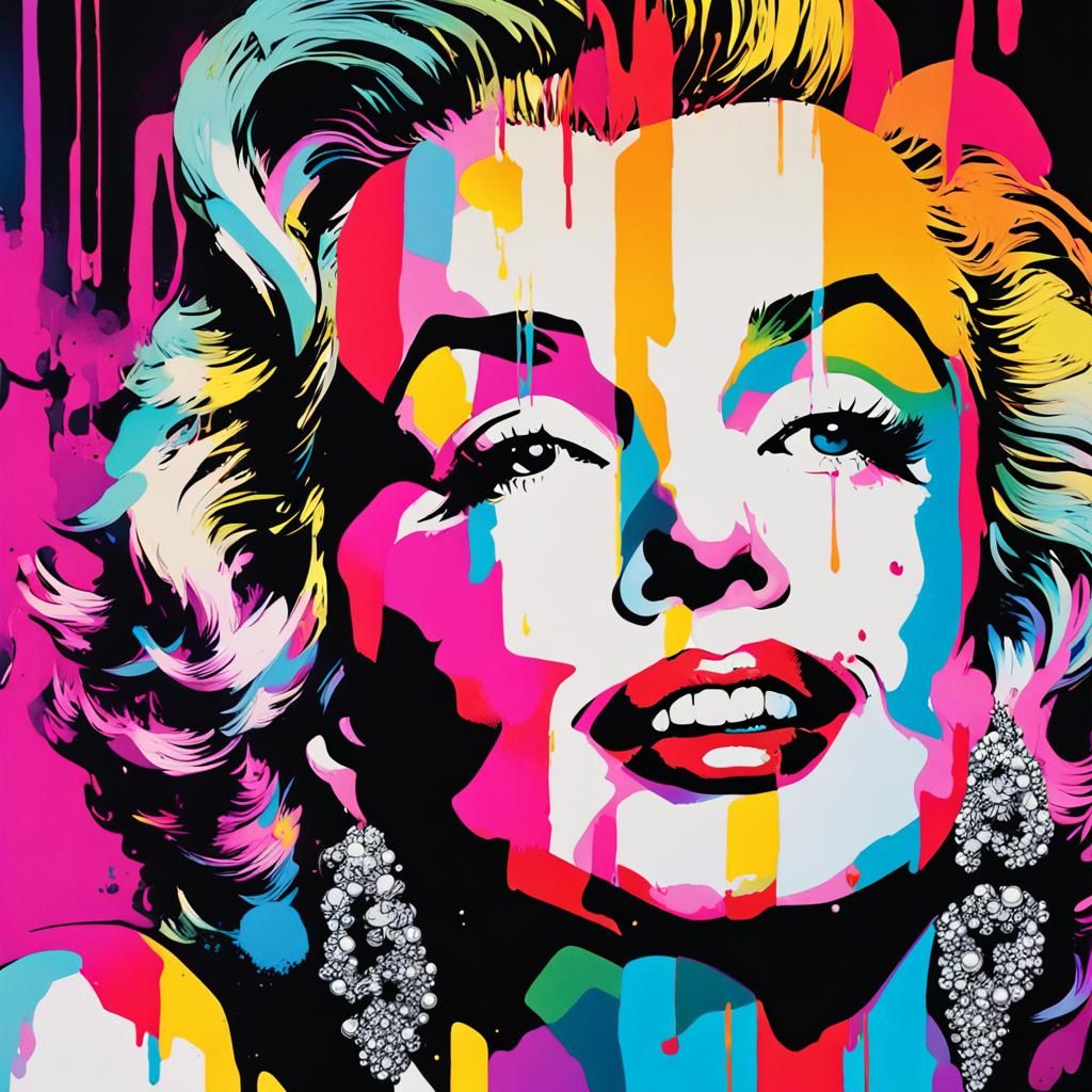 pop art portrait of "Marilyn Monroe".  by @Cam Views