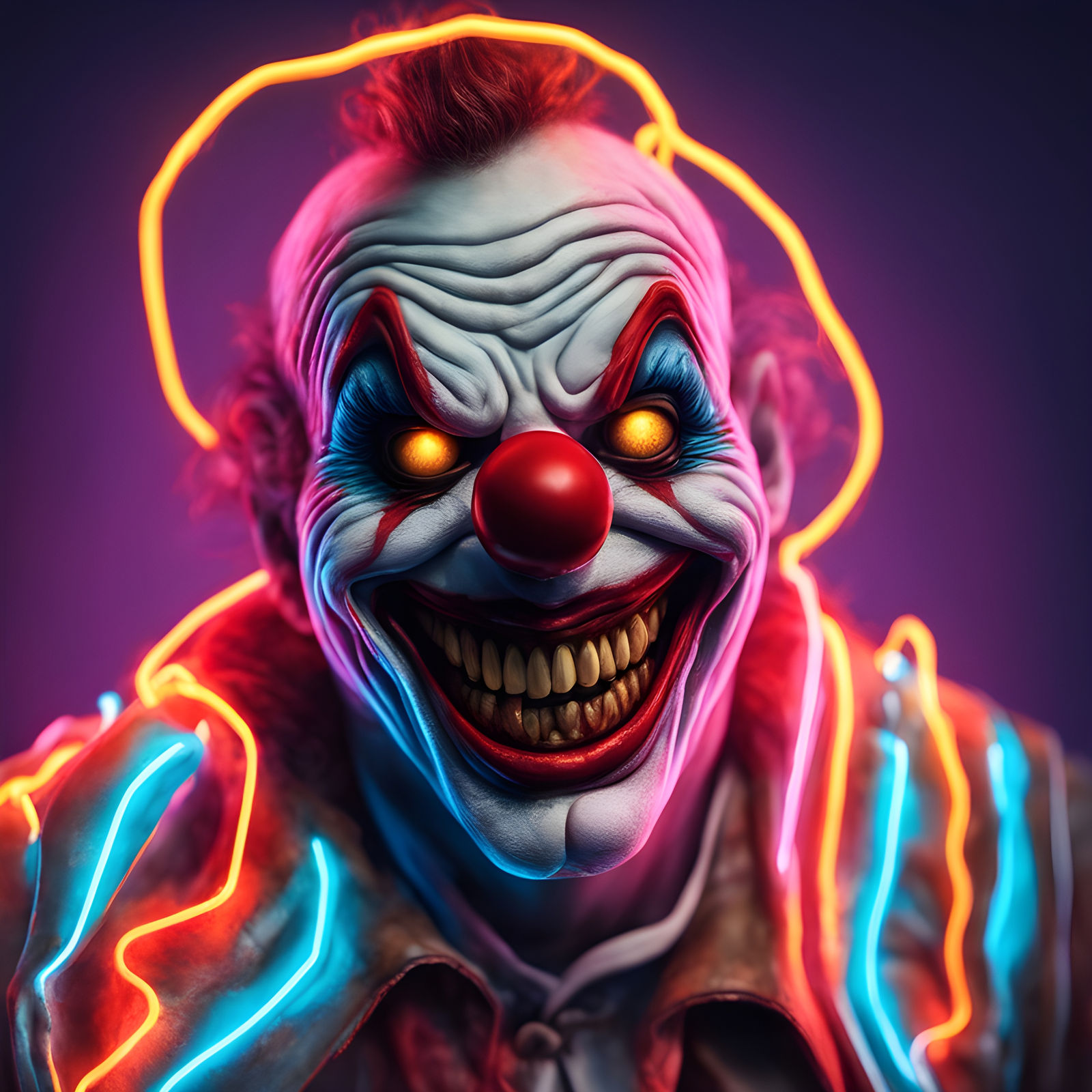 Neon clown