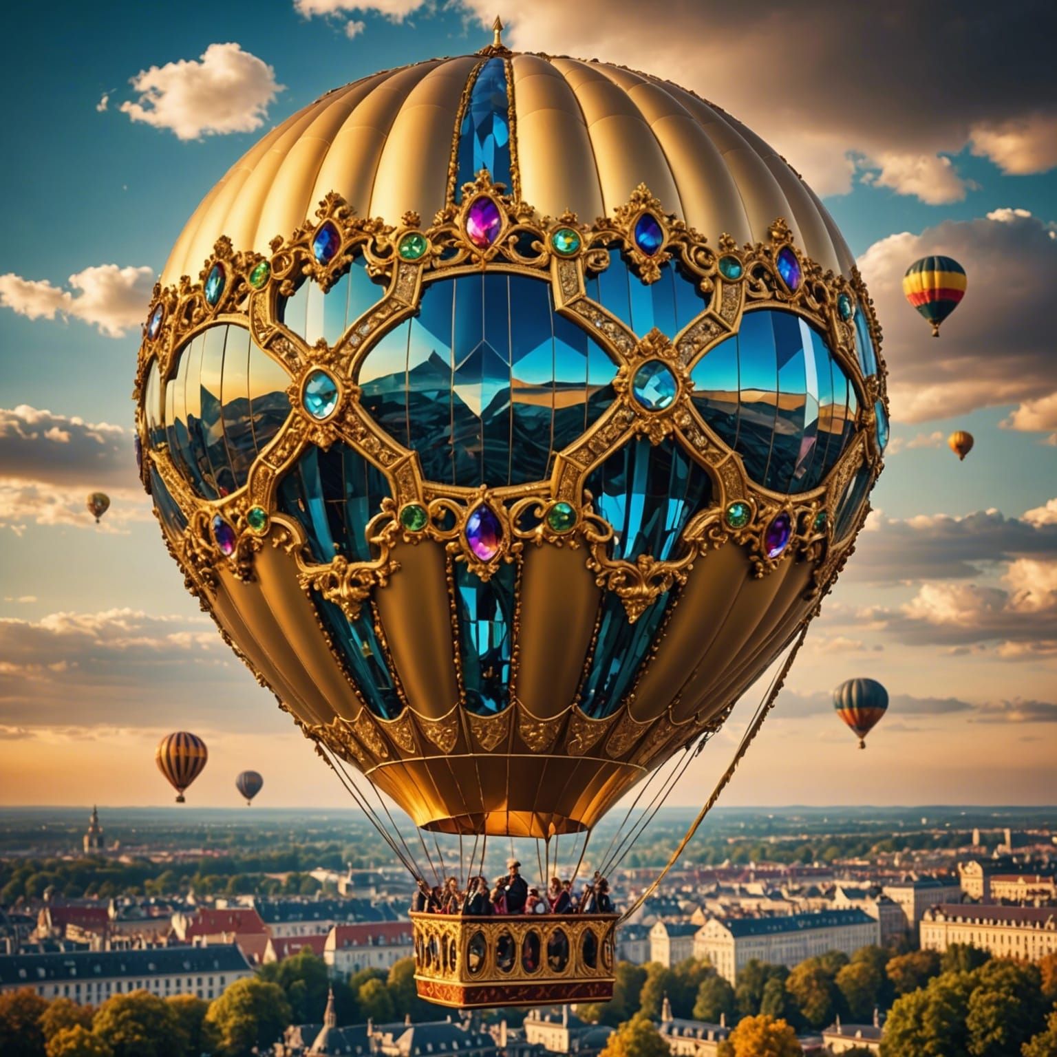 Rococo hot air balloon   by @BUBLINKO 