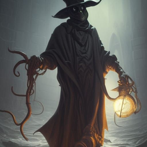 Plague Doctor Cthulhu - AI Generated Artwork - NightCafe Creator