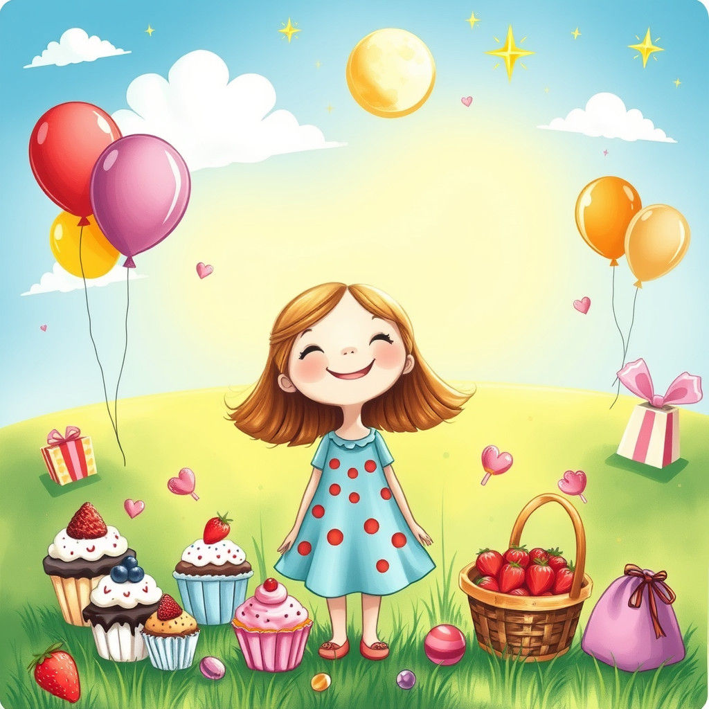 Sweet Treats and Joyful Moments, Illustrated Style