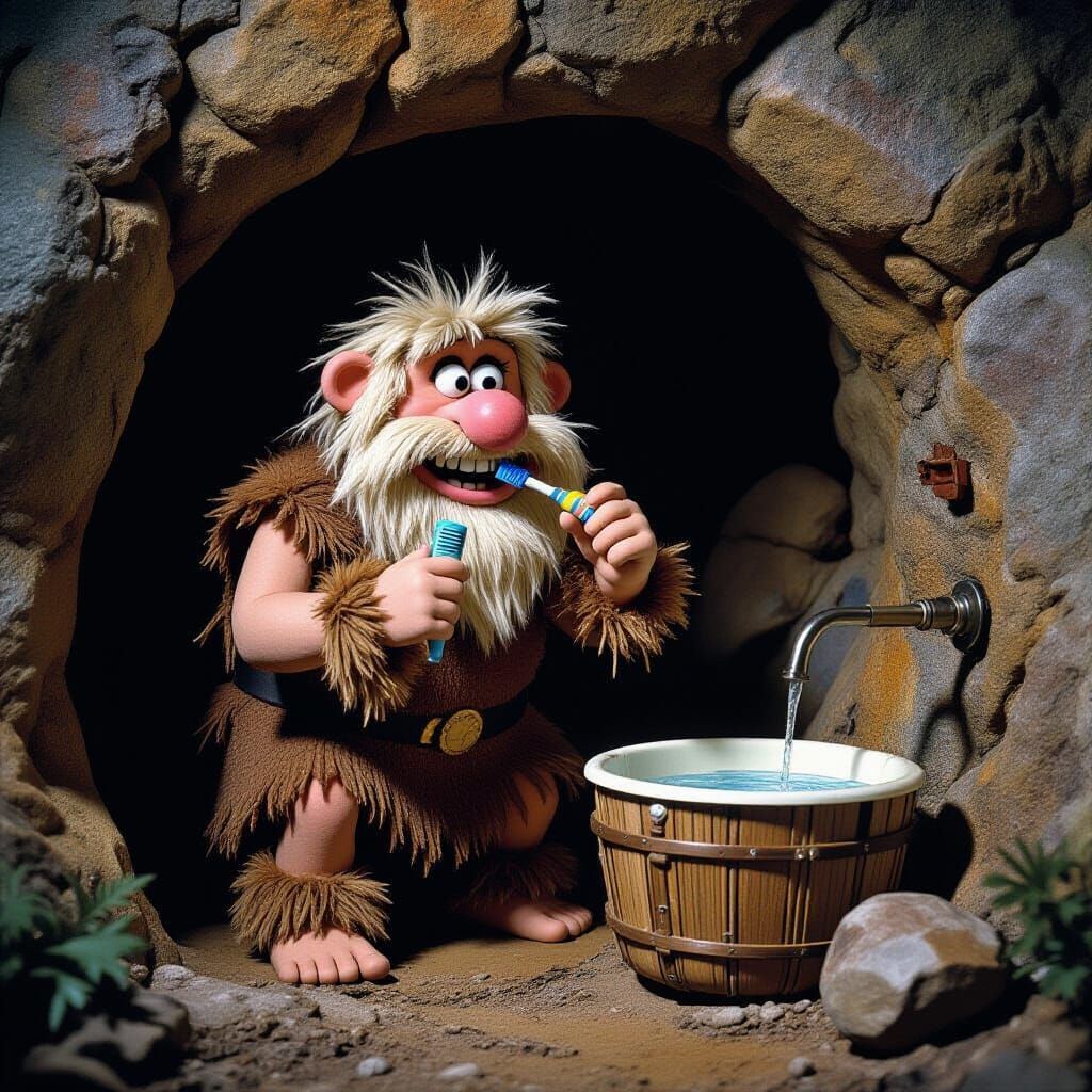 schnellere Entwicklung: sanitäre Anlagen und moderne Zahnpflege  by @Bee_creative