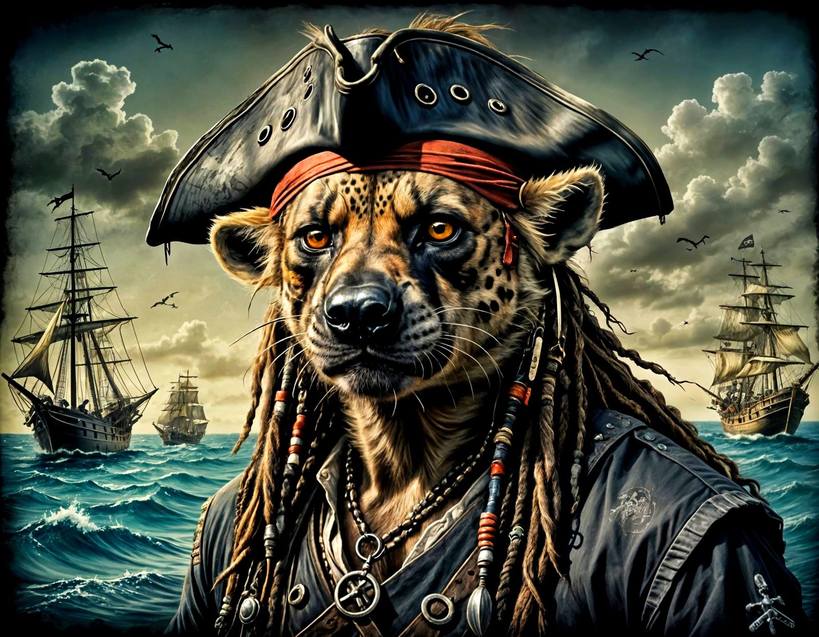 Captain Banzai in "Hyena of the Caribbean"  by @KBunny001