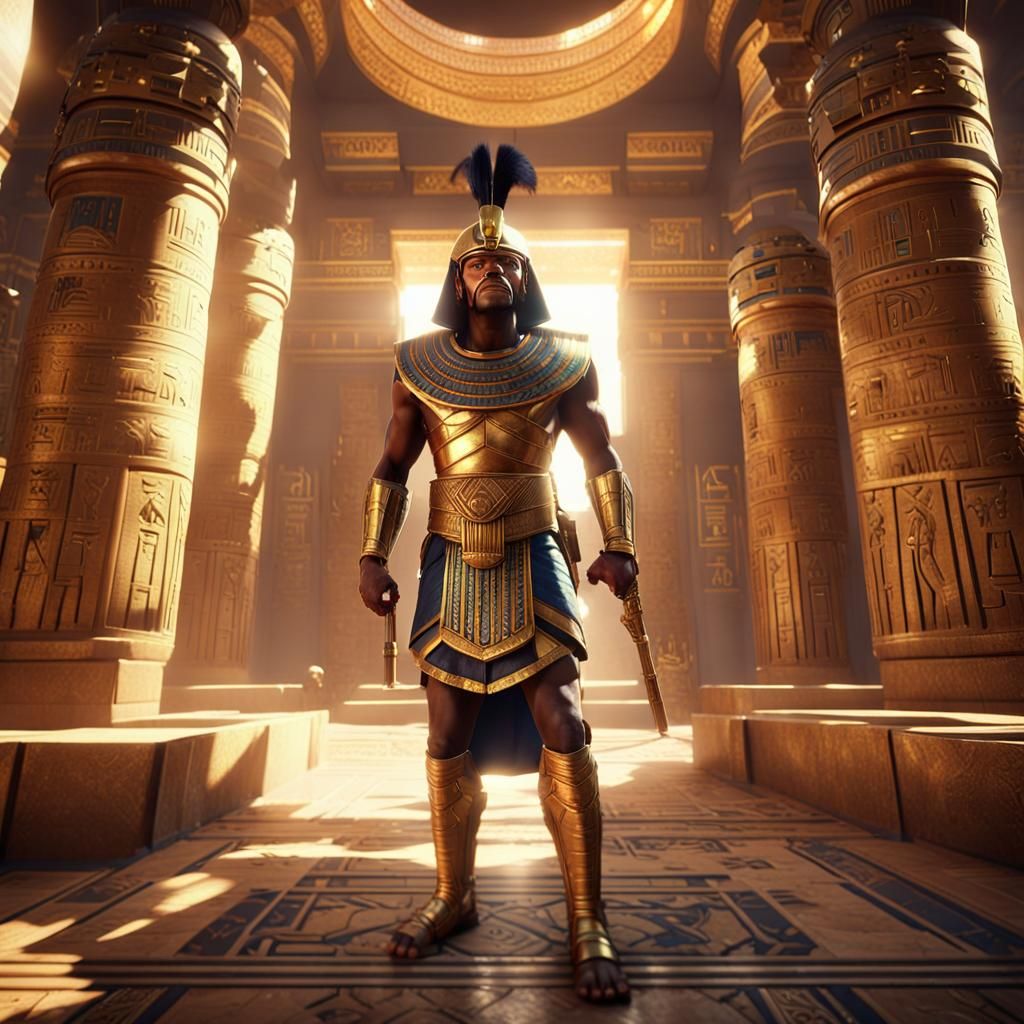 soldados del antiguo Egipto, masculinos, atractivos y muscul...