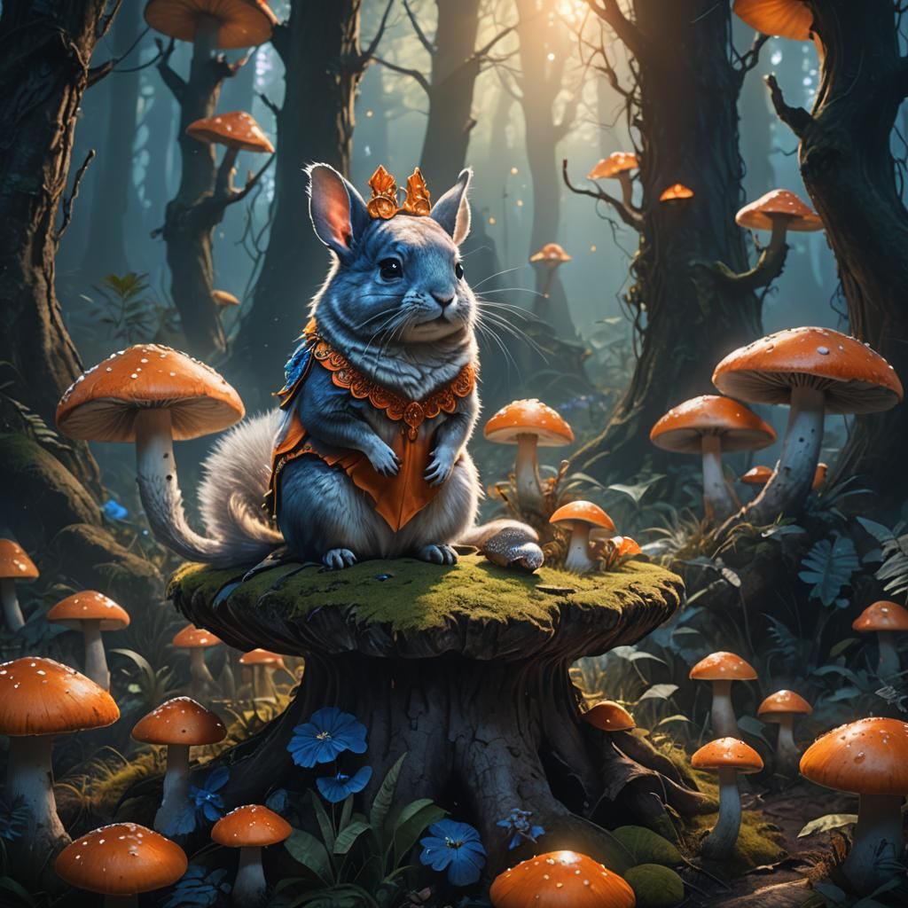 Chinchilla in the forest