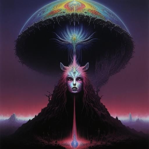 Dust Beyond Eden ., artwork by Zdzislaw Beksinski, Gerald Sc...