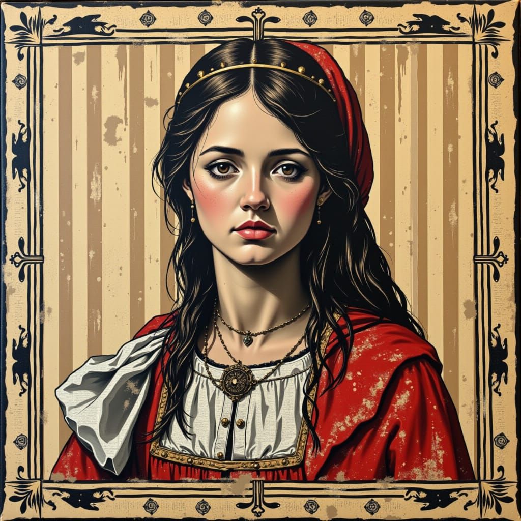 <lora:JT HistoGraff:1.0>