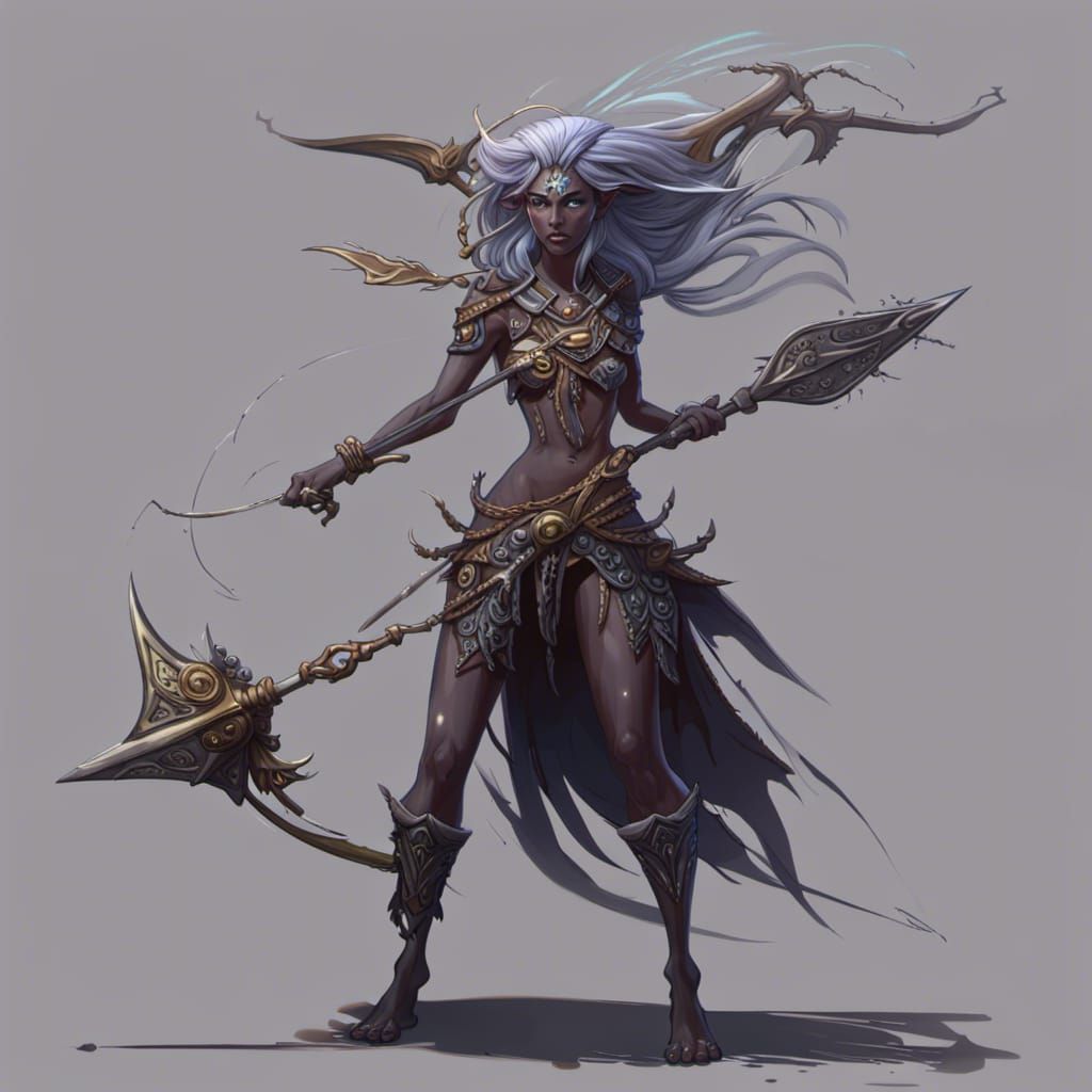 Female Dark elf.