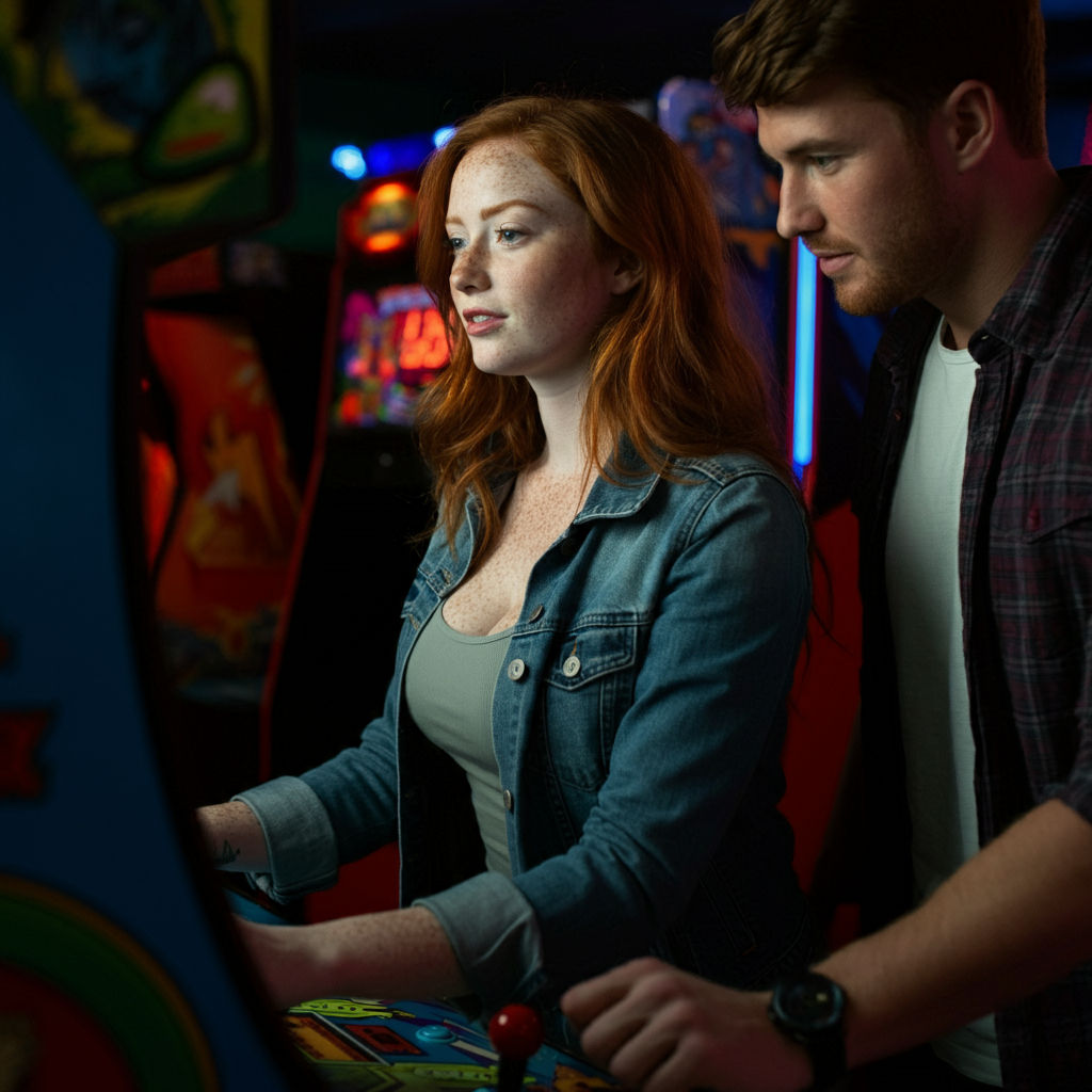 Showing her the Arcade