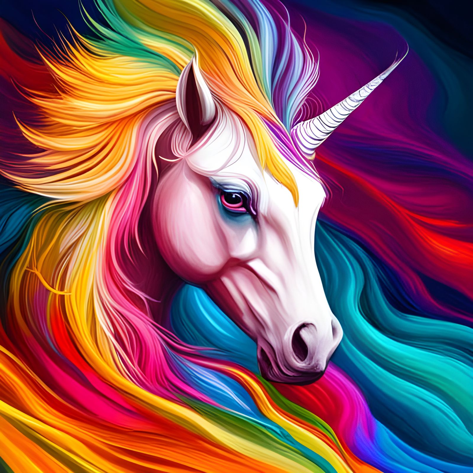 unicorn head rainbow beautiful background