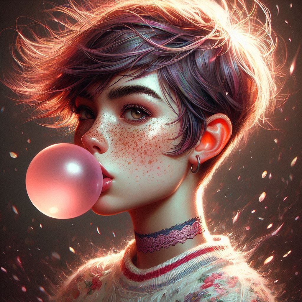 double exposure beautiful fantasy DALL-E 3 portrait landscape..