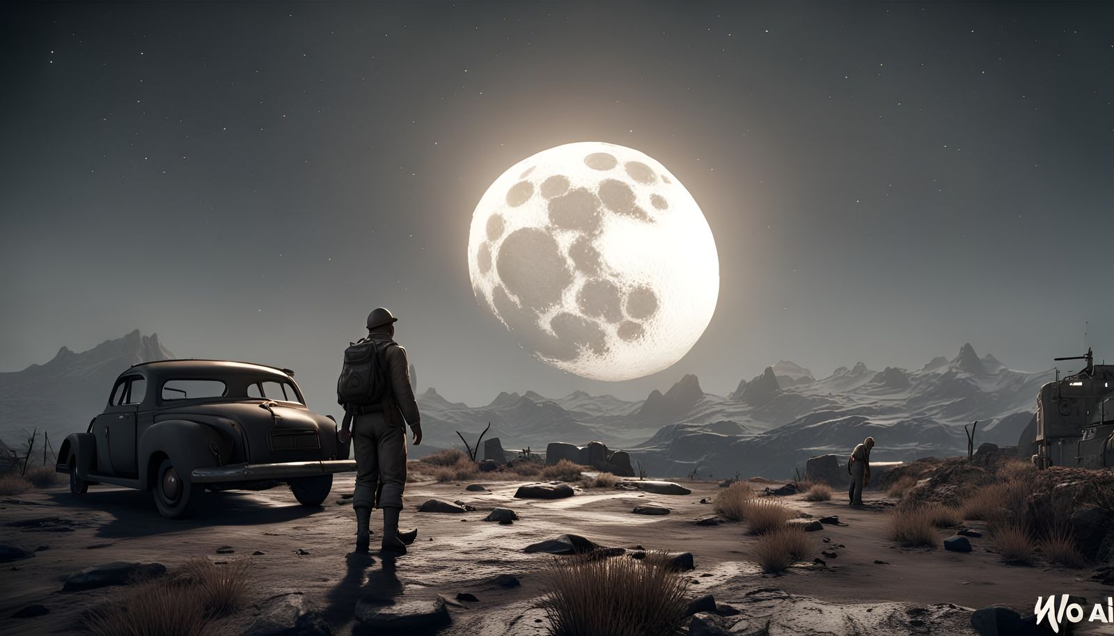PAPPA IN A POST-WAR SETTING........
MOON......
WOLF.....