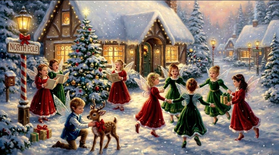 12/20/2025-Christmas Fairies Art By Archangel Tara