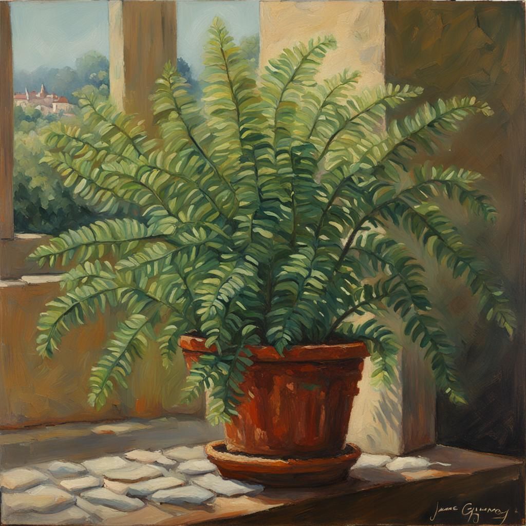 A nephrolepis plant.