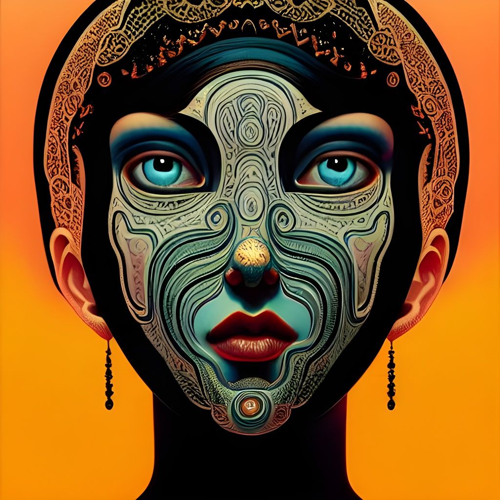 "Intricately Ornate Head" series  019