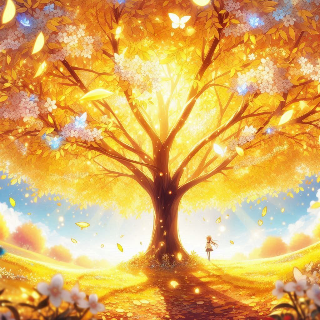 Beautiful yellow tree