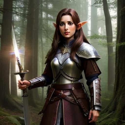 Faerona Summermoon, Wood Elf Bladesinger - AI Generated Artwork ...