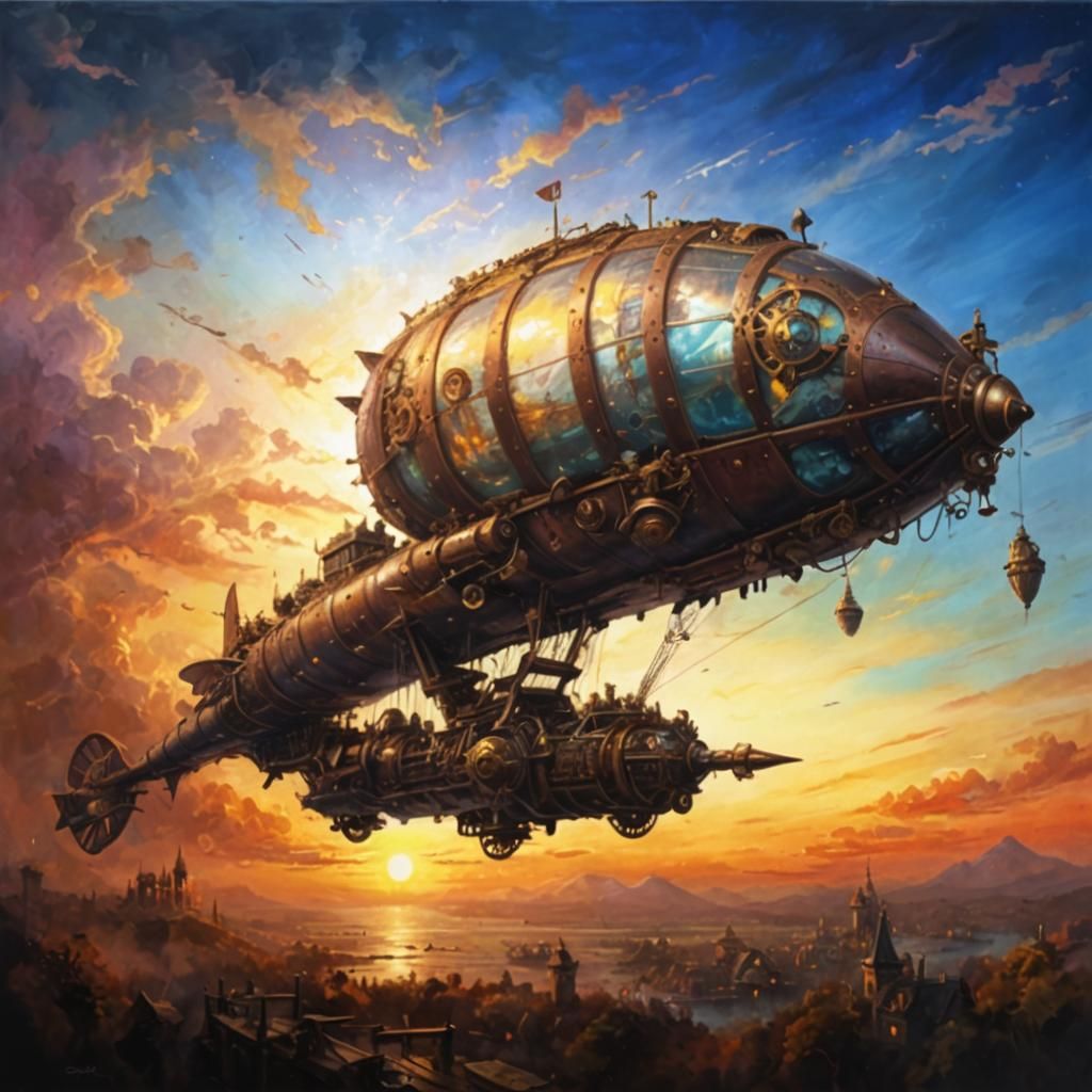 Steampunk Airship 4