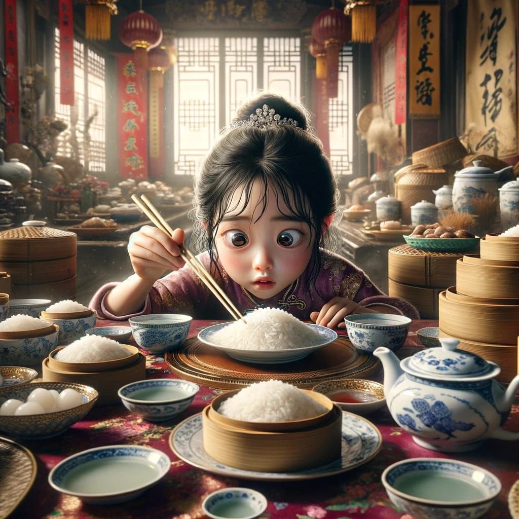 chopsticks... single grain of rice test