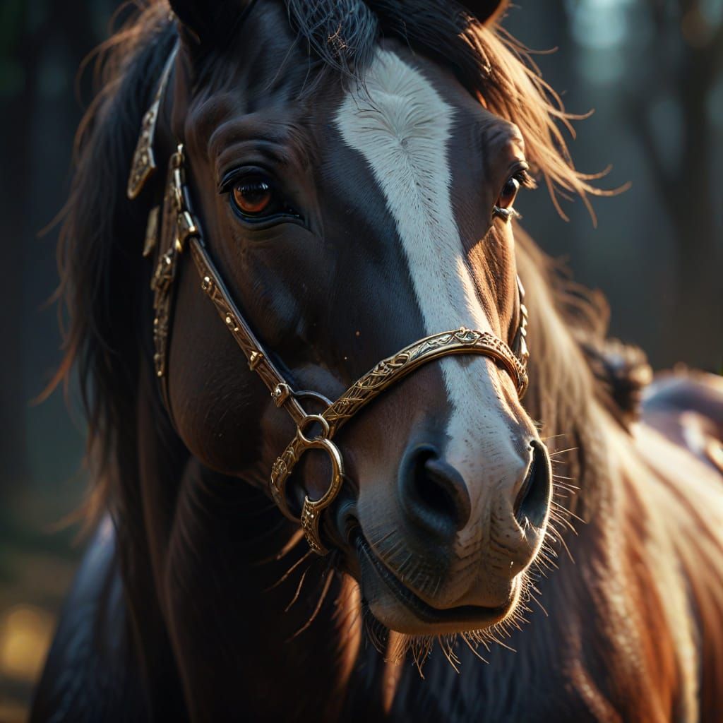 Velvety Horse Lips in Warm Golden Light
