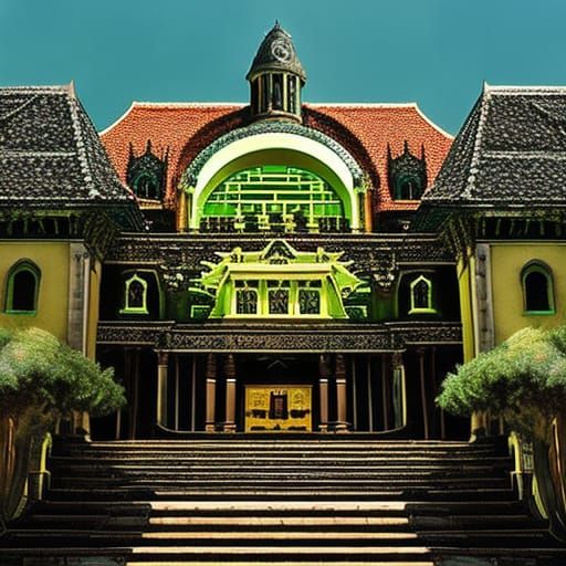 Miskatonic University Haunted by HP Lovecraft and Cthulhu Insanely HyperRealistic HyperDetailed HyperIntricate HyperMeti...