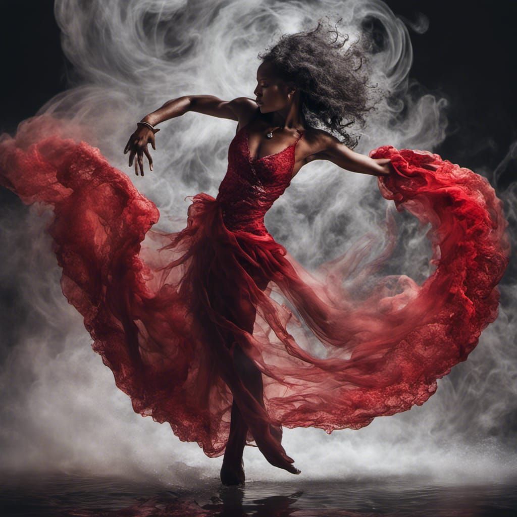 Dancer in a Smoke - AI Generated Artwork - NightCafe Creator