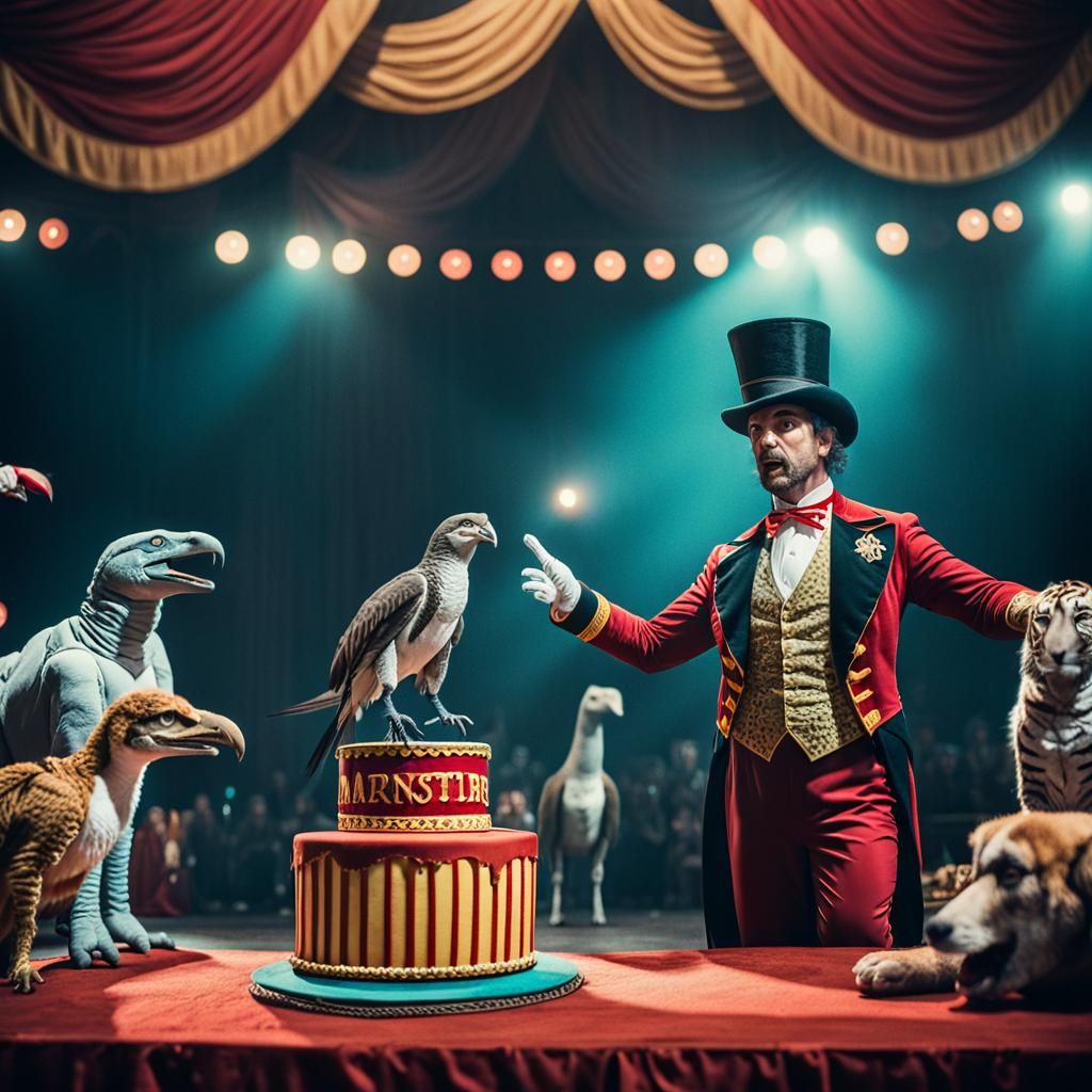 A circus-themed birthday with the girl as the ringmaster and...