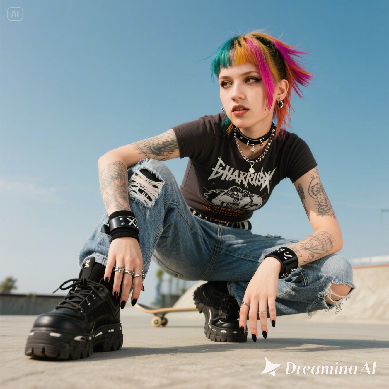 punk skater girl - blending aesthetics