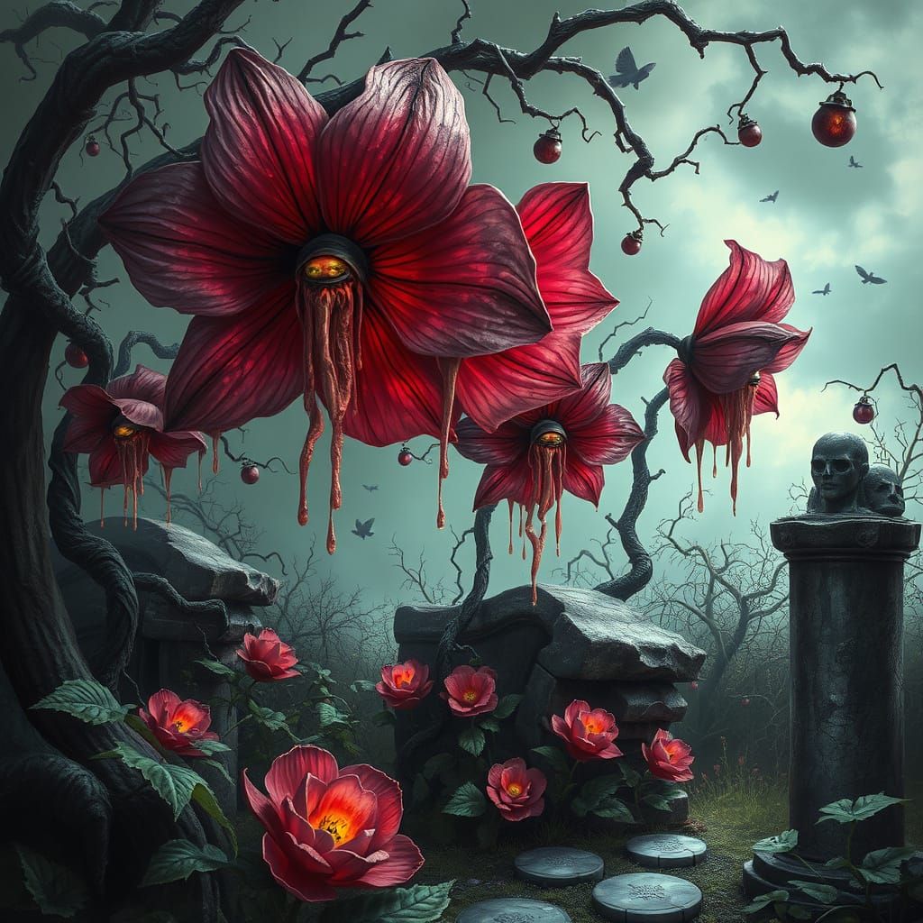 Creepy garden  by @toye