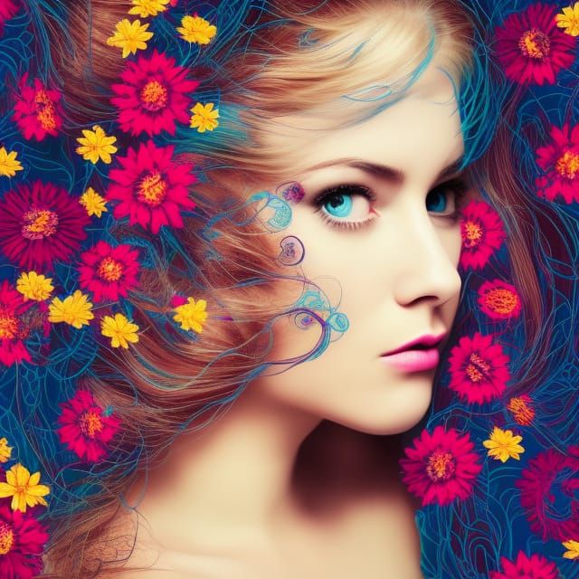 Flowers in my hair  by @Emz