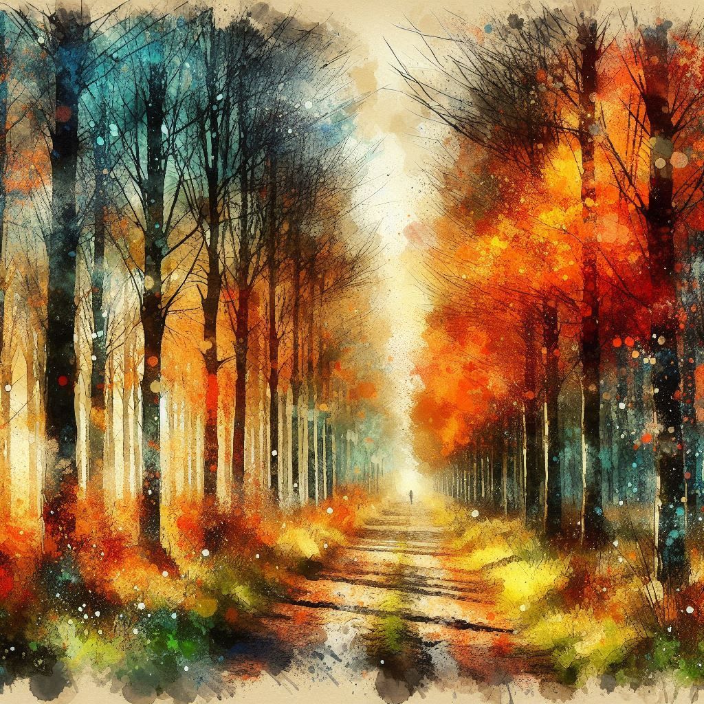 double exposure beautiful fantasy DALL-E 3 portrait landscap...