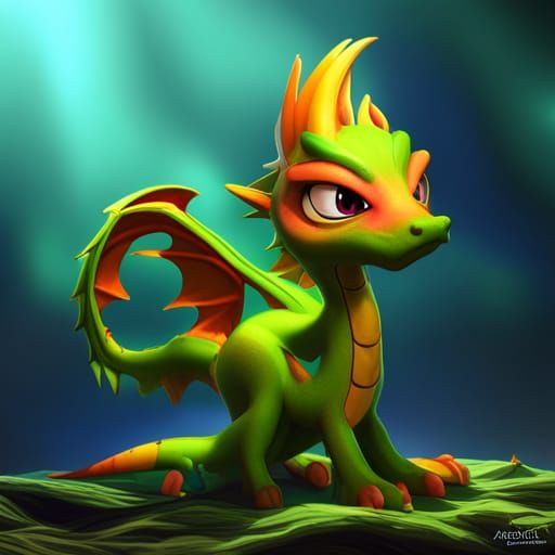 Neopets forest dragon AI Generated Artwork NightCafe Creator
