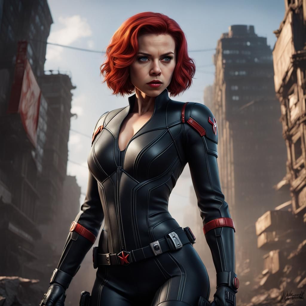 Black Widow Marvel Comics - AI Generated Artwork - NightCafe Creator