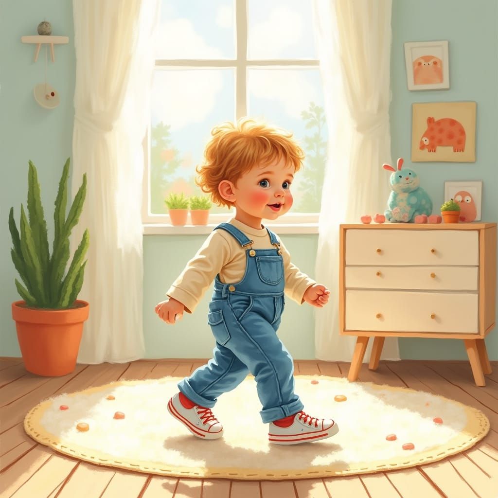 Toddler's First Steps: Whimsical Nursery Art