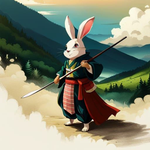 Bunny Samurai 2 - AI Generated Artwork - NightCafe Creator