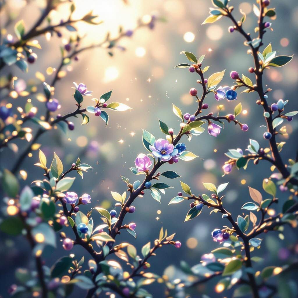 Magical Glowing Food Still Life Painting