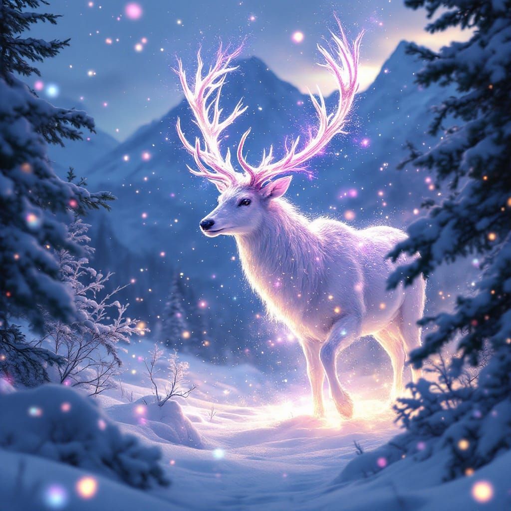 Snow Light Stag  by @Joanna7